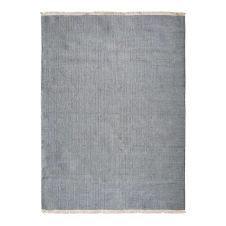 Tapis en jute et coton avec franges gris clair 160×230