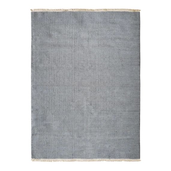 Tapis en jute et coton avec franges gris clair 160×230