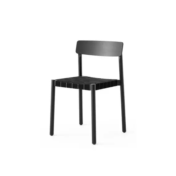 Chaise empilable Betty en Tissu, Lin – Couleur Noir – 51 x 65.11 x 77 cm – Designer Jakob Thau