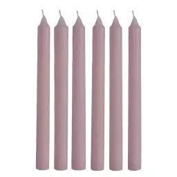 9 Bougies roses pour chandelier en paraffine H25