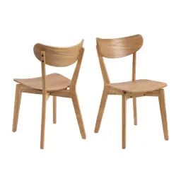 Chaise scandinave en bois (lot de 2)
