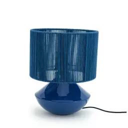 Jive – Lampe à poser en métal et corde ø29cm – Couleur – Bleu