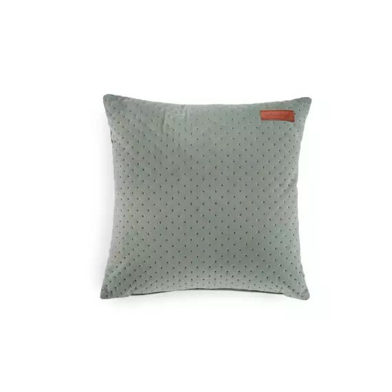 Coussin en tissu velours menthe 36x36x16cm