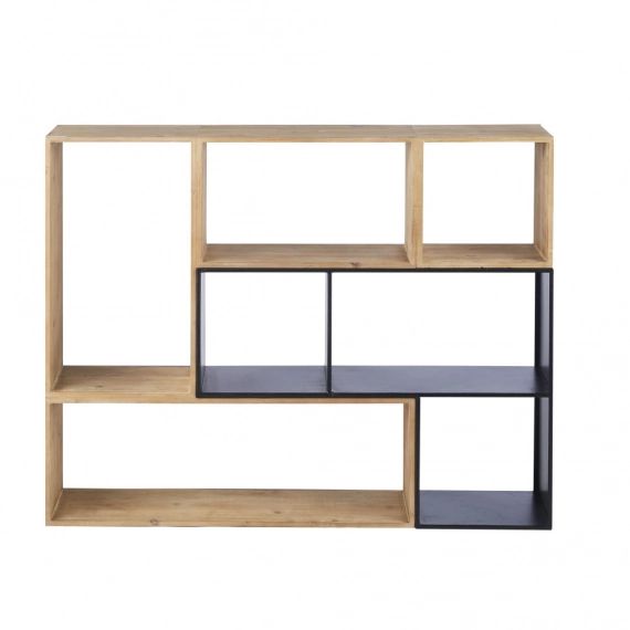 Étagère en sapin et fer noir