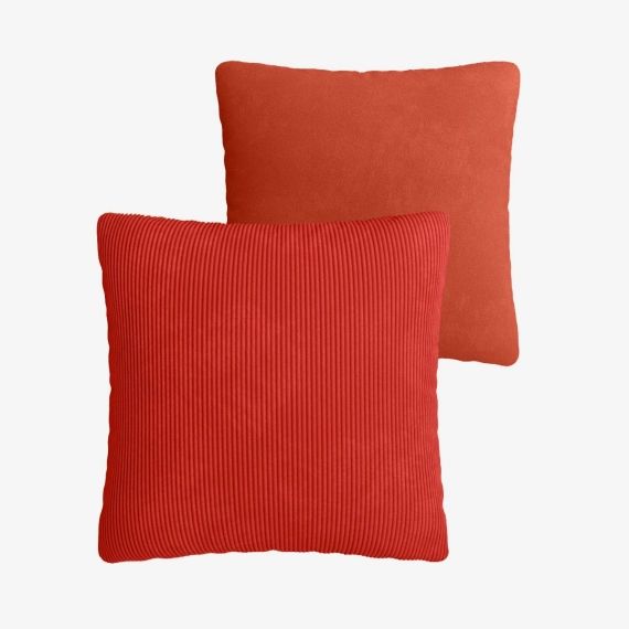 Coussin Viktoria en velours Ocre