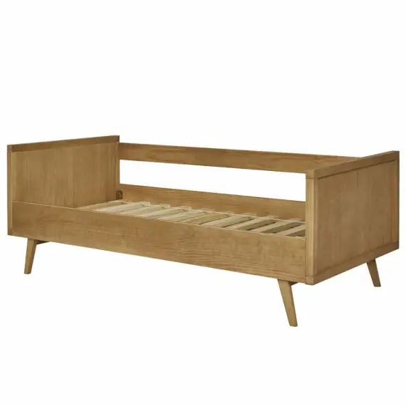 Lit banquette 90×190 cm effet bois