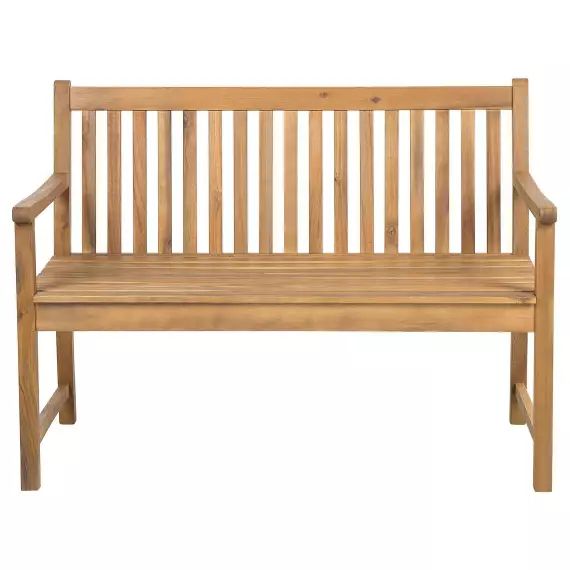 Banc de jardin en bois d’acacia certifié 120 cm