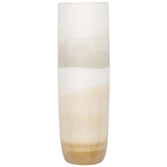 Vase en dolomite blanche et écrue H28