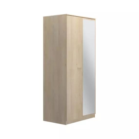 Armoire 2 portes 1 miroir Enora