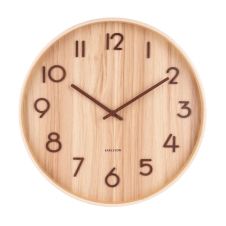 Horloge en bois de tilleul blanc D40