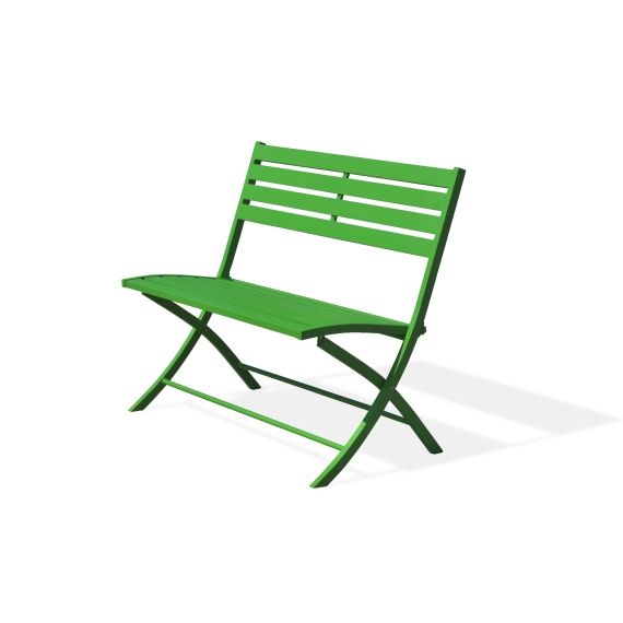 Banc de jardin pliant en aluminium vert prairie
