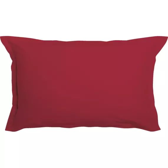 Taie d’oreiller coton rouge 50×70 cm