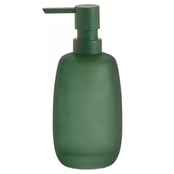 Distributeur de savon en verre vert mat 8x8x18cm