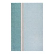 Tapis plat graphique bleu et gris coton pour chambre, salon 160×230