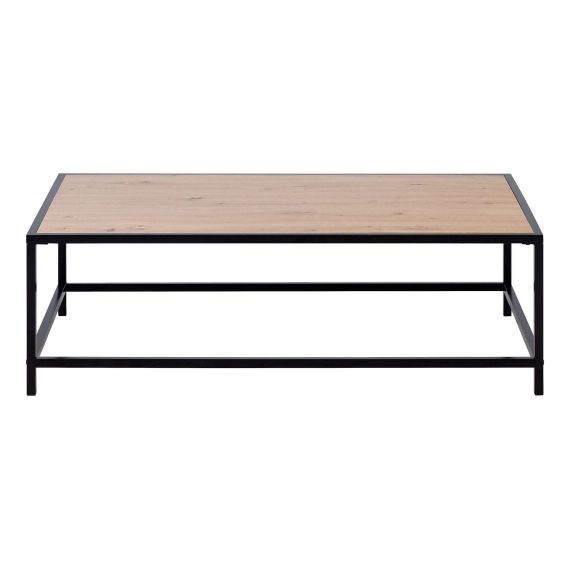Table basse rectangulaire ABRAM 2 coloris noir/ chêne