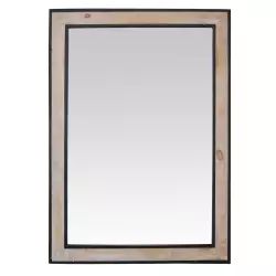 Miroir en bois marron clair 103 x 73 cm