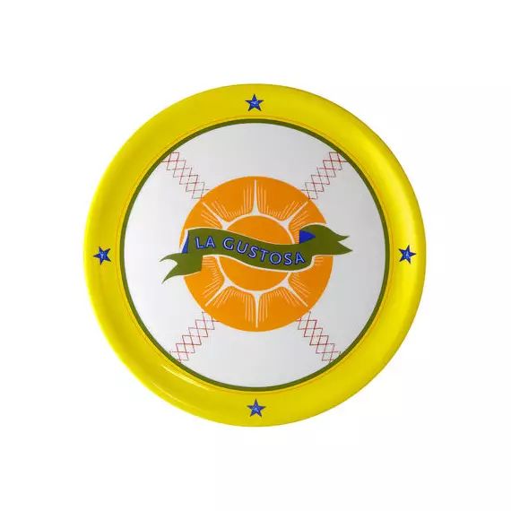 Assiette à pizza Vaisselle en Céramique, Porcelaine – Couleur Orange – 24.99 x 24.99 x 24.99 cm – Designer Sam Baron