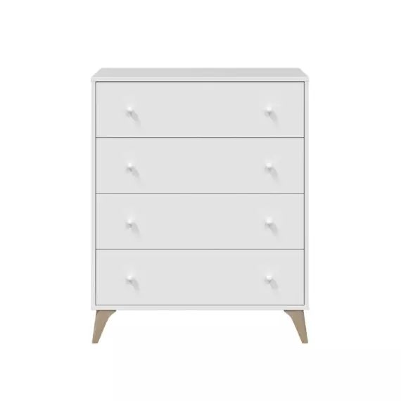 Commode 4 tiroirs SWEET blanc