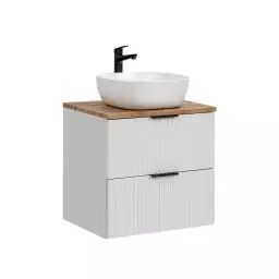 Meuble simple vasque 60cm blanc