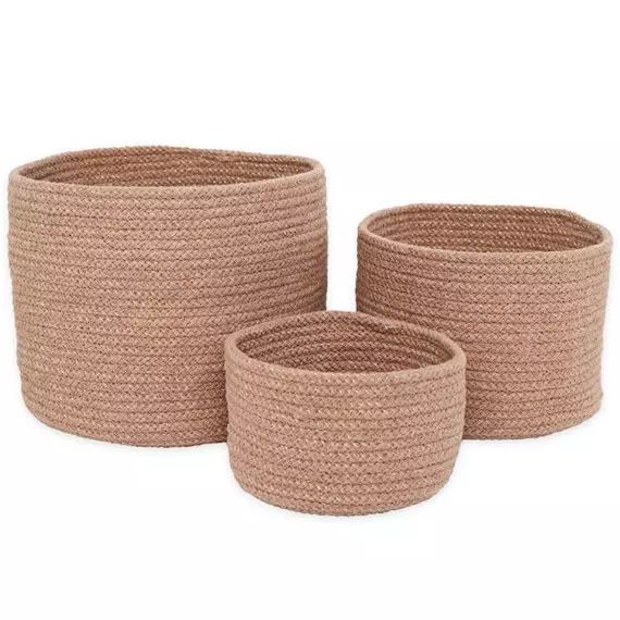 Panier de rangement -ILSE AMANDE- Lot de 3 beige