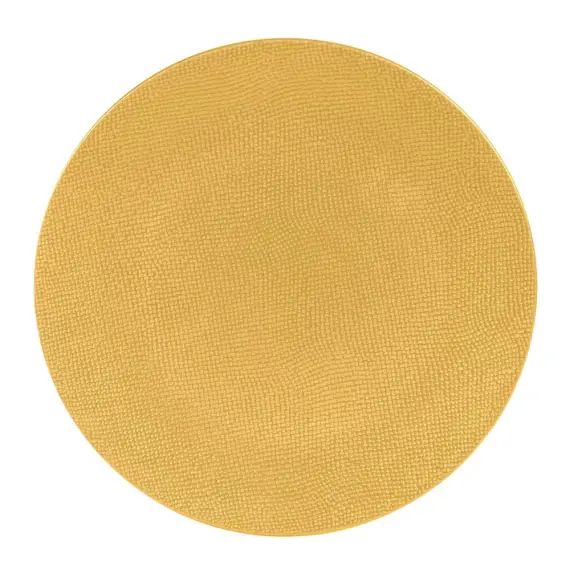 lot de 6 – Assiette à dessert   safran 21 cm  en grès  jaune