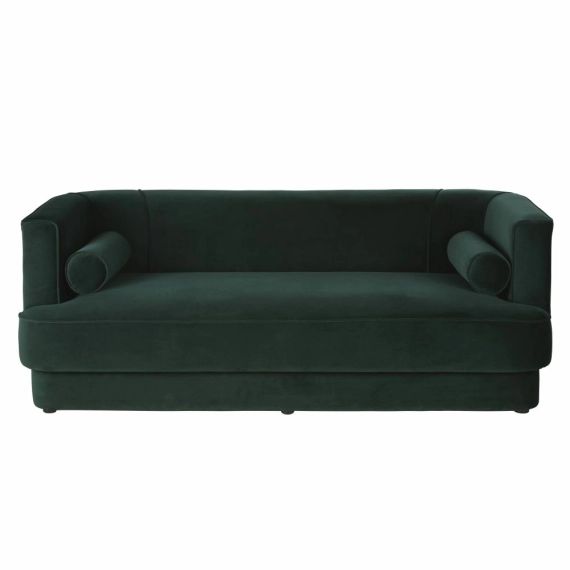 Canapé 2/3 places en velours vert