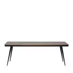Table à manger en bois et métal 220x90cm naturel
