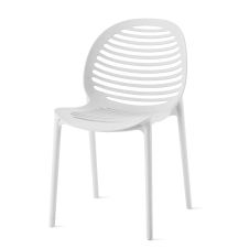Chaise de jardin en polypropylène blanc