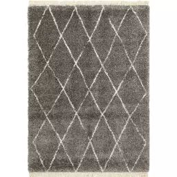 Tapis style berbère en Polypropylène Gris 160×230 cm