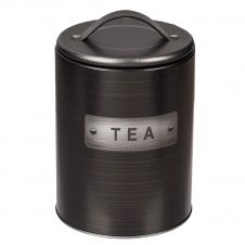 Boite à thé cylindrique métallique