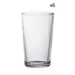 Lot de 6 – Verre à eau en verre trempé résistant 20 cl transparent