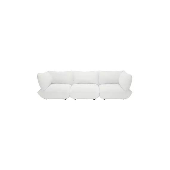 Canapé 3 places ou + Sumo en Tissu, Mousse recyclée – Couleur Beige – 301 x 108 x 90 cm