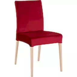 Chaise tissu rouge 45x58x93cm