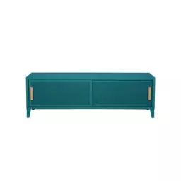 Buffet B perforé en Métal, Chêne – Couleur Vert – 120 x 40 x 51 cm – Designer Chantal Andriot