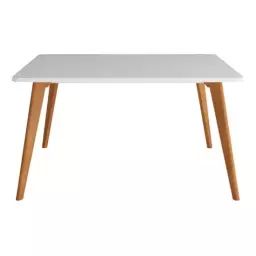 FOLD Table carrée 140×140 cm BUT PRO imitation hêtre et blanc
