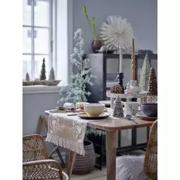 Chemin de table en coton beige