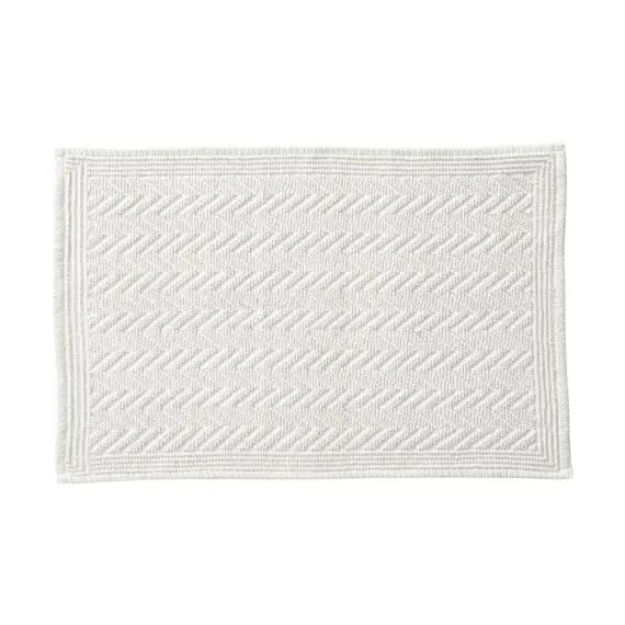 Tapis de bain blanc 60×120 en coton