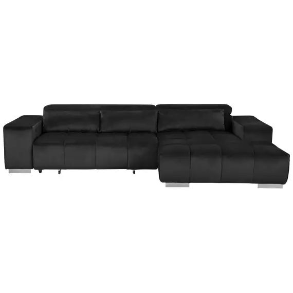 Canapé d’angle relax électrique 4 places ORION coloris noir