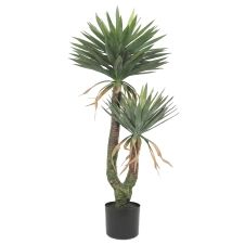 Plante Verte Artificielle Yucca Réaliste 2 Troncs en Pot H150cm