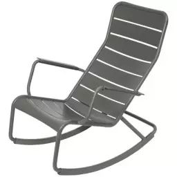 Rocking chair Luxembourg en Métal, Aluminium laqué – Couleur Gris – 50 x 50 x 99 cm – Designer Frédéric Sofia