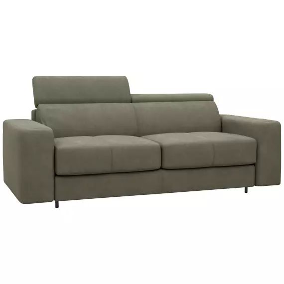 Canapé droit convertible 3 places MODENA coloris vert