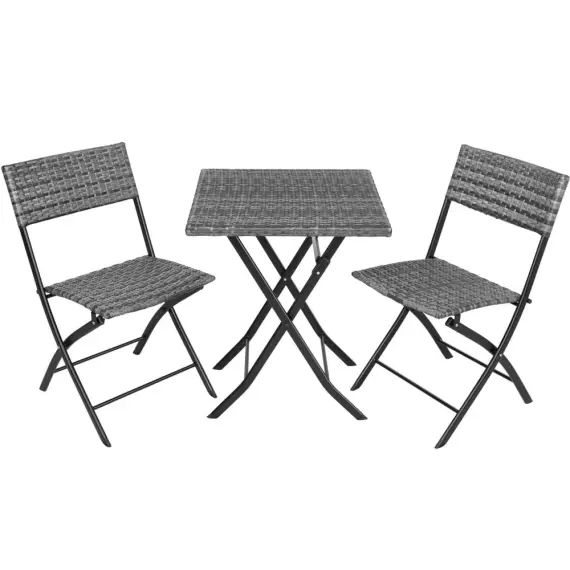 Salon de jardin TREVI 2 personnes gris