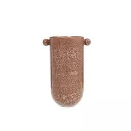 Vase marron en grès Ø13,5xH20,5cm