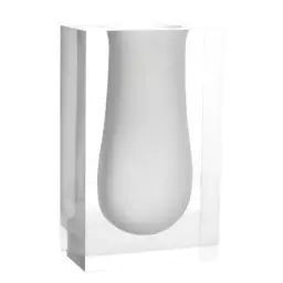 Vase Bel Air en Plastique, Acrylique – Couleur Blanc – 19.83 x 19.83 x 33 cm – Designer