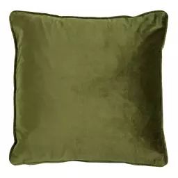 Housse de coussin vert en velours-60×60 cm uni
