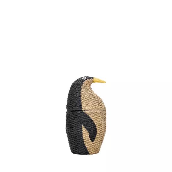 Tazia – Panier forme pingouin – Couleur – Noir