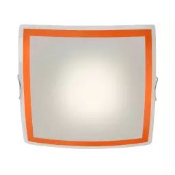 Plafonnier verre orange