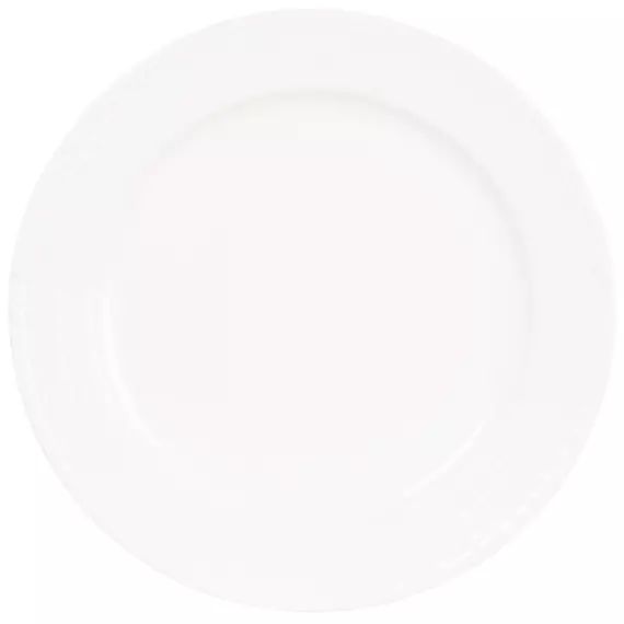 Assiette plate en grès blanc