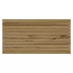 Tête de lit horizontale en bois couleur chêne foncé 160x80cm