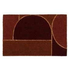 Paillasson rouge brique, marron et doré 40×60